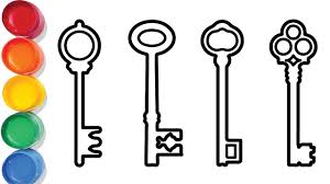 Key Draw And Color Easy Color For Kids Chuchu Colors Tv Coloring For Kids Bullet Journal Ideas Pages Key Drawings