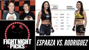 Video de carla esparza vs marina rodriguez. Ufc Fight Night Carla Esparza Vs Marina Rodriguez Prediction Youtube