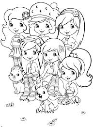 Coloring pages for girls tangled. Strawberry Shortcake And Friends Coloring Page Free Printable Coloring Pages For Kids