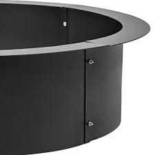 This cover is made by higley welding rogers mn. Outdoor Heating Cooking Eating Fire Pit Ring Liner 39 In Outdoor Insert Brick Wood Fuel Above Or In Ground Home Garden