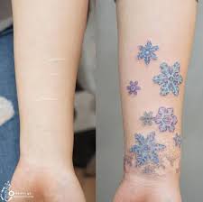 Tattoos to cover scars wrist. Snowflake Cover Up Tattoo By Tattooist Silo Tatowierungen Tattoo Ideen Tattoos Frauen