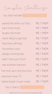 Lifestyle Templates The Tiny Herbivore Fun Couples Quiz Couples Quiz Instagram Couples