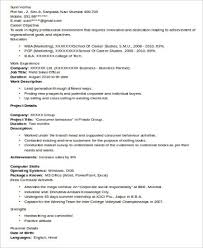 Your mba resume summary is to be written only if you have 3 years and above of professional experience. Free 6 Sample Mba Marketing Resume Templates In Ms Word Pdf