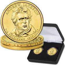 The white house is featured on the reverse. 2008 P D Andrew Jackson Presidential One Dollar Coin From U S Mint Money Coins Coins Us Presidential 2007 Now