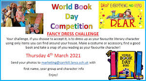 For what it's worth, world book day falls on the same date every year as st david's day, so if you read a welsh book on the first day of march every year, you'd be doing justice to two great causes. World Book Day 2021 Carr Hill High School
