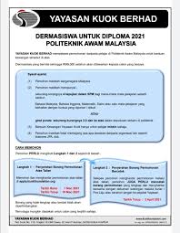 Sijil ini telah diiktiraf setaraf. Politeknik Kuching Sarawak On Twitter Permohonan Dermasiswa Yayasan Kuok Berhad Untuk Pelajar Diploma Politeknik Yayasan Kuok Berhad Mempelawa Permohonan Daripada Pelajar Politeknik Untuk Bantuan Tersebut Di Atas Dengan Mengemukakan Permohonan
