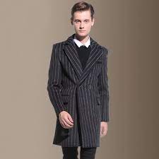 Les types de manteaux pour homme (hiver 2021). Manteau A Rayures En Laine Pour Homme Hiver Classique