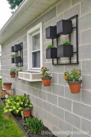 Design A Concrete Wall With Hanging Flower Pots Using Hangapot Hangers Living Wall Planter Backyard Garage Walls