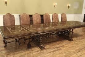 That's the amount of space you need to pull out chairs from the table, or to walk behind people seated at the table. Extendable Dining Table Seats 12 Mediterranean Or Tuscan Table
