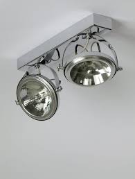 Flushmount lights are the most common ceiling lighting fixtures in most homes. Dual Spot Light Ceiling Bar For Ar111 Spots Brass E G Chrome Plated Casa Lumi