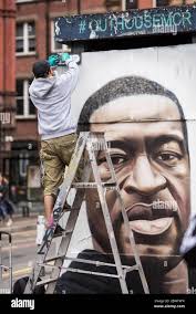 George floyd art knee hi-res stock photography and images