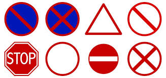 Verschiedene Verkehrsschilder Auf Weissem Hintergrund Download Kostenlos Vector Clipart Graphics Vektorgrafiken Und Design Vorlagen