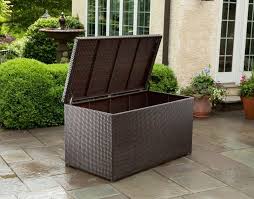 Durable large waterproof outdoor garden rattan storage cushion box 1: Universal Wicker Cushion Storage Box 43 8307