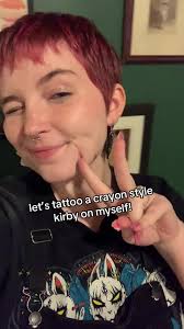 been having a lot of fun experimenting with this style, its so cute!! :D  #kirby #kawaiitattoo #seattletattooartist