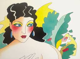 IAN LEVENTHAL VNTG 1980'S CONTEMPORARY LITHOGRAPH PRINT ASYLUM GRAPHICS  POSTER