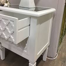 Blanca White Wooden Mirrored Top Chest 2 Drawer Bedside Table Cabinet Picture Perfect Home With the simple line, it is whether as a side cabinet in the living room or as a bedside table next to the bed. blanca white wooden mirrored top chest 2 drawer bedside table cabinet