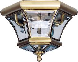 Antique art deco, 1920's flush mount chandelier ceiling light fixture. Livex 7052 01 Monterey Georgetown Antique Brass Outdoor Flush Mount Ceiling Light Fixture Lvx 7052 01