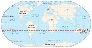 Tropic Of Capricorn And The Countries It Passes Through