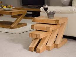 Z Range Nest Of Tables Solid Oak Wood Table Furniture Solid Oak