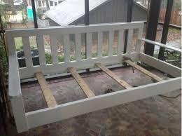 I started by using a sander with an 80 grit paper and moving to a 120 grit. Day Bed Swing