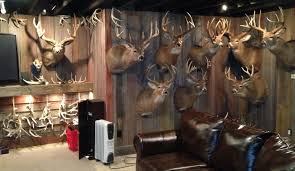 Man cave hunting trophy room. Hunting Man Cave Man Cave Home Bar Deer Hunting Decor