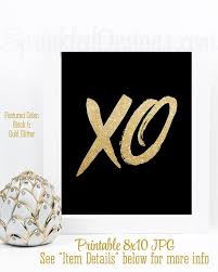 Xoxo Sign Printable Black Gold Glitter Decor Bachelorette Party Decoration Xo Sign Gallery Wall Art Print Makeup Vanity Home Decor Xoxo Sign Glitter Decor Gold Glitter Party