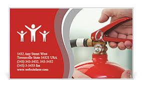 Are you looking for fire extinguisher powerpoint or google slides templates? Fire Extinguisher Business Card Template Design Id 0000008764 Smiletemplates Com