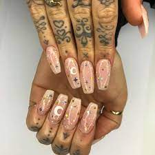 Pin By Arely On Xmas Nailspo Encapsulated Nails Witchy Nails Star Nails
