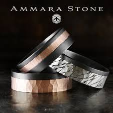 7mm Tantalum Men S Wedding Ring With A 14k Rose Gold Hammer Pattern 025r7763ta 7mm Tanta White Gold Wedding Rings Men S Wedding Ring Wedding Ring Collections