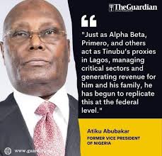 Atiku Abubakar's Criticism of President Bola Tinubu and His Past Actions as  Vice President