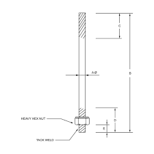 The large diameter anchor bolts come in various sizes, lengths and their capacities can be customized as per your requirements. Anchor Bolts Baden Steelbar Bolt Corp