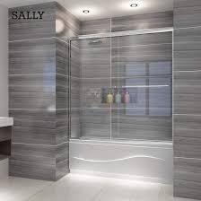 Frameless shower doors are more expensive than framed woodbridge frameless sliding glass shower door will make your shower enclosure and. China Sally Large Rollers Ansi Bsen Frameless Sliding Shower Door Bathtub Bathroom Custom Factory Price Glass Shower Enclosure China Bath Room Sliding Shower Door