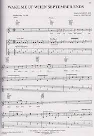 Green Day Wake Me Up When September Ends Fingerstyle Green Day Music Sheet Wake Me Up When September Ends Clarinet Music Green Day When September Ends