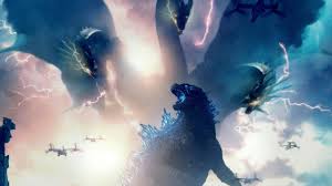 King of the monsters, a big budget monster movie. King Ghidorah Godzilla Godzilla King Of The Monsters Poster 2560x1440 Wallpaper Teahub Io