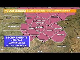 The expiration time in the watch graphic is amended if the watch is replaced, cancelled or extended. Radar Severe Thunderstorm Watch Issued Until 8 P M Kvue Youtube