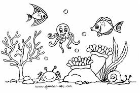 15 gambar pemandangan bawah laut. Pemandangan Bawah Laut Flora And Fauna Drawing Easy Scenery Drawing Easy Cartoon Drawings
