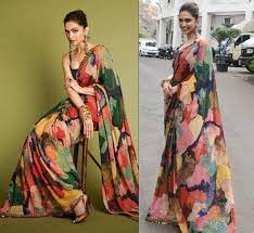 Welcome to the official page of deepika padukone. Deepika Padukone Multi Color Digital Print Latest Bollywood Sarees Indian Dresses