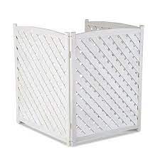 The top stays open and the lattice design lets air pass through without a problem. Pin On A C Unit Cover