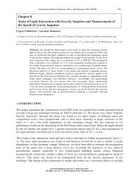 Последние твиты от gravity projects (@gravityprojects). Pdf Study Of Light Interaction With Gravity Impulses And Measurements Of The Speed Of Gravity Impulses