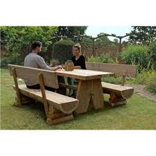 Die russische sauna banja ist auch als bausatz zum selbstaufbau im eigenen garten erhältlich! Sitzgruppe Rustika Rustikale Gartenmobel Aus Halben Baumstammen