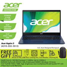 I understand the aforesaid notice but still would. Acer Aspire 3 A315 55g 5512 15 6 Fhd Laptop Indigo Blue I5 10210u 4gb 512gb Mx230 2gb W10 Shopee Malaysia
