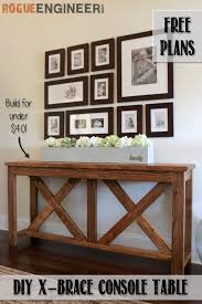 Zimlay farmhouse black wooden console table with bottom shelf 96381. Diy Farmhouse Sofa Tables That Won T Break The Budget The Cottage Market