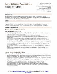 Senior Database Administrator Resume Samples Qwikresume