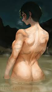 Rule 34 - Ass Back Back View Backboob Cute Dzenrei Glasses Green Hair  Jujutsu Kaisen Looking Back Muscular Naked Nude Solo Solo Focus Spa Steam  Steamy Sweat Water Zenin Maki | 10735894