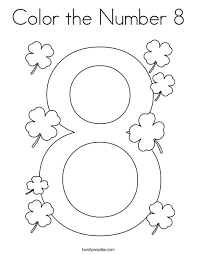 Set off fireworks to wish amer. Color The Number 8 Coloring Page Twisty Noodle Coloring Home