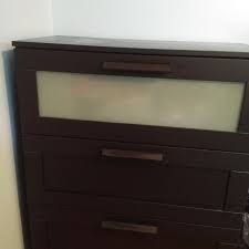 It has only been used for a couple months. Find More Ikea Brimnes 3 Drawer Dresser Black With Frosted Glass For Sale At Up To 90 Off