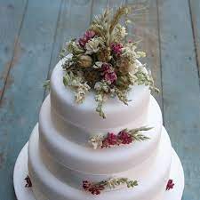 Rustic Dried Flower Wedding Cake Decoration Wedding Cake Decorations Wedding Cakes With Flowers Wedding Cake Fresh Flowers