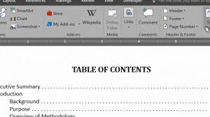 Word Table Of Contents How To Manually Align Page Numbers Youtube