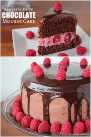 Easy Raspberry Filled Chocolate Mousse Cake Video Chocolate Raspberry Cake Chocolate Raspberry Cake Recipe Chocolate Mousse Cake