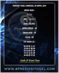 Prediksi Togel Cambodia Hari Ini 09 April 2019 8 Prediksi Togel Manila 21 Maret Singapura